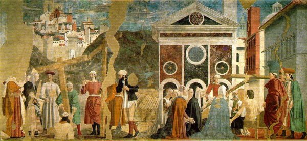 Main Product Photo of Discovery and Proof of the True Cross Painting by Piero Della Francesca