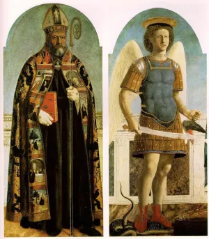 Polyptych of Saint Augustine painting by Piero Della Francesca