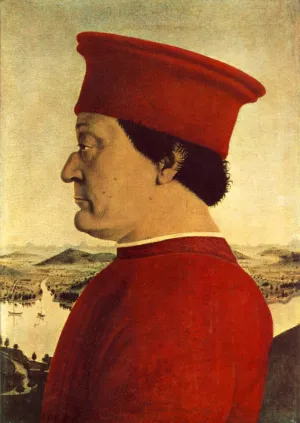 Portrait of Federico da Montefeltro painting by Piero Della Francesca