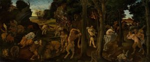 A Hunting Scene by Piero Di Cosimo Oil Painting