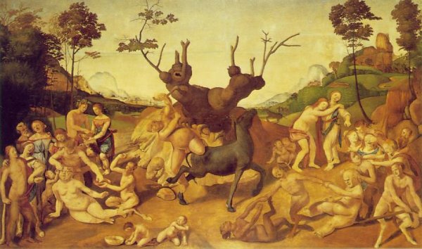 Main Product Photo of The Misfortunes of Silenus Painting by Piero Di Cosimo