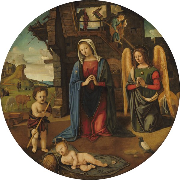 Main Product Photo of The Nativity with the Infant Saint John  Painting by Piero Di Cosimo