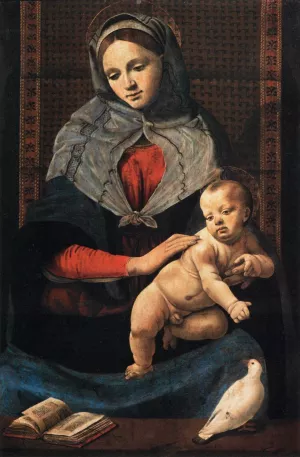 Virgin and Child with a Dove painting by Piero Di Cosimo