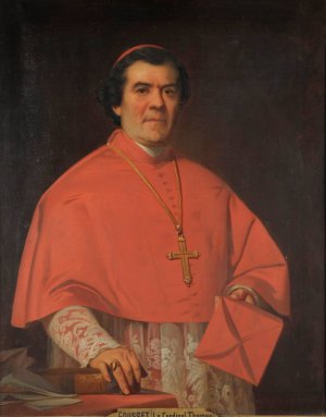 Le Cardinal Thomas Gousset by Pierre-Adhemar Marquant-Vogel Oil Painting
