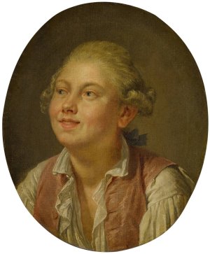 Portrait of a young man by Pierre Alexandre Wille Oil Painting