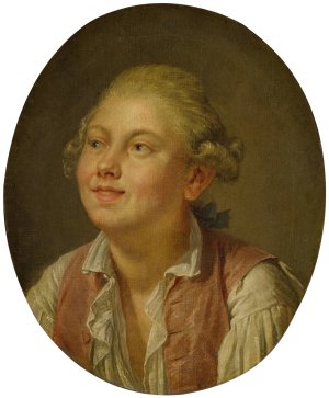 Portrait of a young man by Pierre Alexandre Wille Oil Painting