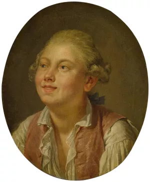 Portrait of a young man by Pierre Alexandre Wille Oil Painting
