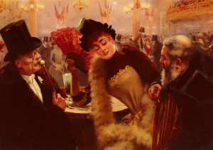 Independence Day Oil painting by Pierre Andre Brouillet