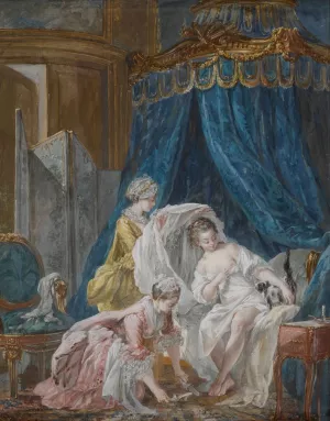 La toilette by Pierre-Antoine Baudouin Oil Painting