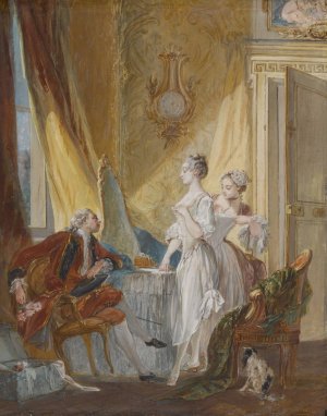 Le lever by Pierre-Antoine Baudouin Oil Painting