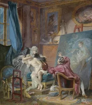 The Honest Model by Pierre-Antoine Baudouin Oil Painting