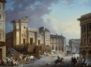 Demolition de l'eglise Saint-Barthelemy by Pierre-Antoine Demachy Oil Painting