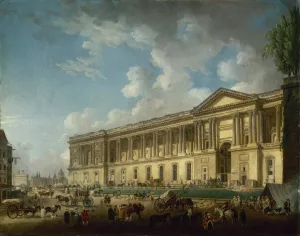 La colonnade du Louvre, nouvellement degagee by Pierre-Antoine Demachy Oil Painting