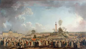 La fete de l'etre Supreme, au Champ-de-Mars by Pierre-Antoine Demachy Oil Painting