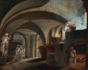 La fonderie des suifs a l'Hotel-Dieu by Pierre-Antoine Demachy Oil Painting