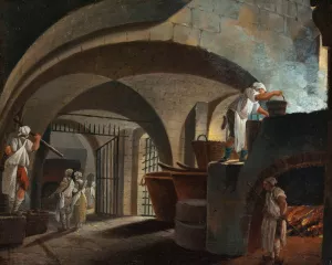 La fonderie des suifs a l'Hotel-Dieu by Pierre-Antoine Demachy Oil Painting