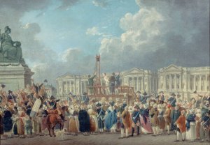 Une execution capitale, place de la Revolution by Pierre-Antoine Demachy Oil Painting