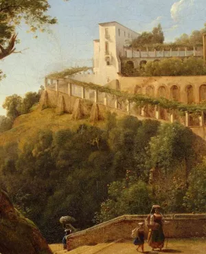 Italian Landscape by Pierre-Athanase Chauvin - Oil Painting Reproduction