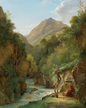 The Hermit by Pierre-Athanase Chauvin Oil Painting