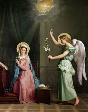 Annunciazione by Pierre-Auguste Pichon Oil Painting