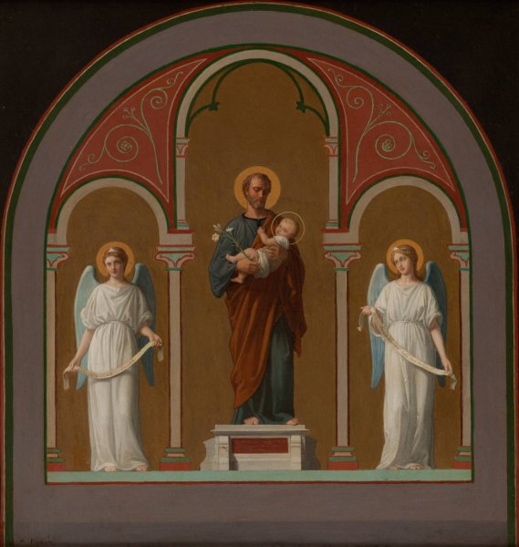 Saint Joseph  by Pierre-Auguste Pichon - Hand-Painted Oil Painting Reproduction