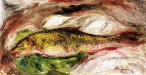 A Fish painting by Pierre-Auguste Renoir