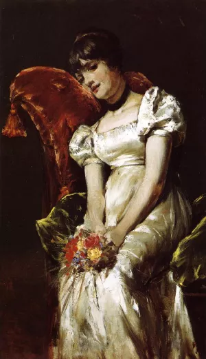 A Girl painting by Pierre-Auguste Renoir