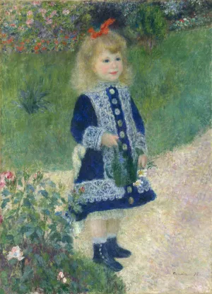 A Girl with a Watering Can by Pierre-Auguste Renoir Oil Painting