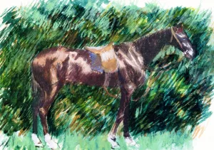 A Horse by Pierre-Auguste Renoir - Oil Painting Reproduction