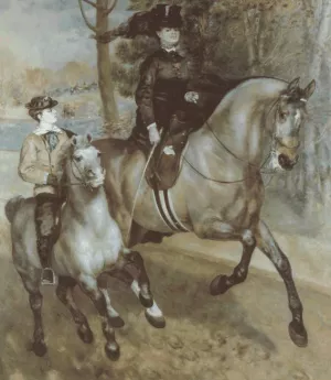 A Morning Ride in the Bois de Boulogne painting by Pierre-Auguste Renoir