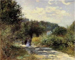 A Road in Louveciennes by Pierre-Auguste Renoir - Oil Painting Reproduction
