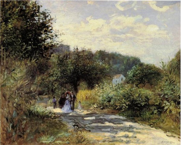 Main Product Photo of A Road in Louveciennes Painting by Pierre-Auguste Renoir