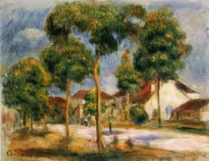A Sunny Street painting by Pierre-Auguste Renoir