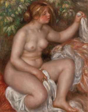 After the Bath by Pierre-Auguste Renoir Oil Painting