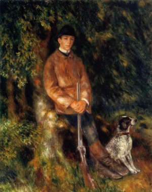 Alfred Berard and His Dog Oil painting by Pierre-Auguste Renoir