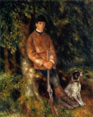 Alfred Berard and His Dog by Pierre-Auguste Renoir - Oil Painting Reproduction