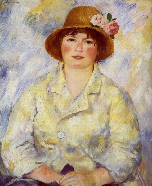 Main Product Photo of Aline Charigot Future Madame Renoir Painting by Pierre-Auguste Renoir