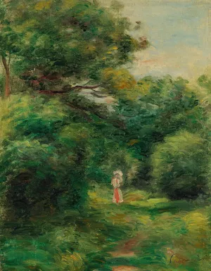 Allee Dans Un Bois, Femme Avec Enfant Dans Les Bras by Pierre-Auguste Renoir Oil Painting