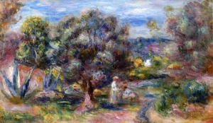 Aloe, Picking at Cagnes painting by Pierre-Auguste Renoir
