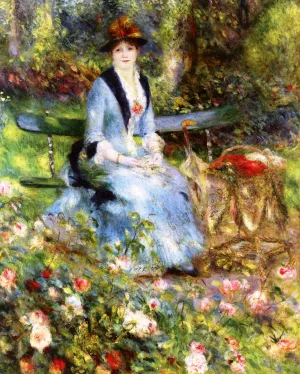 Among the Roses by Pierre-Auguste Renoir Oil Painting