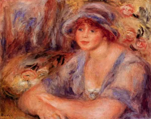 Andree in Blue also known as Andree Heurschling by Pierre-Auguste Renoir Oil Painting