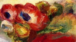Anemones Oil painting by Pierre-Auguste Renoir