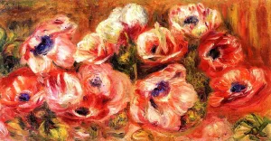 Anemones painting by Pierre-Auguste Renoir