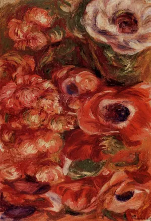 Anemonies painting by Pierre-Auguste Renoir