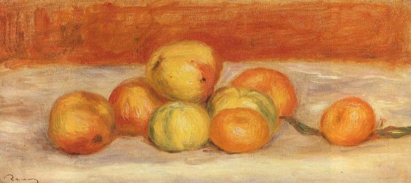 Apples and Manderines by Pierre-Auguste Renoir - Hand-Painted Oil Painting Reproduction