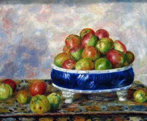 Apples in a Dish by Pierre-Auguste Renoir - Oil Painting Reproduction