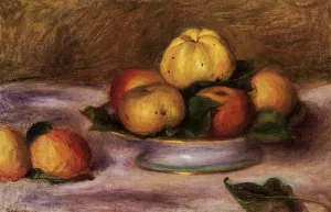 Apples on a Plate by Pierre-Auguste Renoir - Oil Painting Reproduction