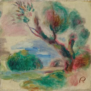 Arbre a Cagnes, au loin la mer by Pierre-Auguste Renoir Oil Painting