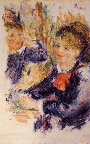 At the Milliner's (study) by Pierre-Auguste Renoir Oil Painting