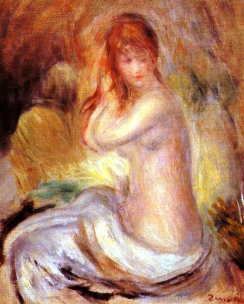 Bather 7 by Pierre-Auguste Renoir - Hand-Painted Oil Painting Reproduction